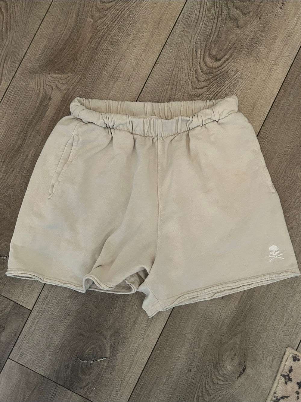 Light Tan / Cream Colored Soulcycle Women's Lounge Sweat Shorts